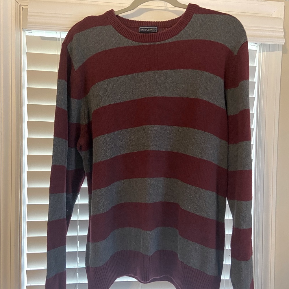 Men's striped crewneck sweater